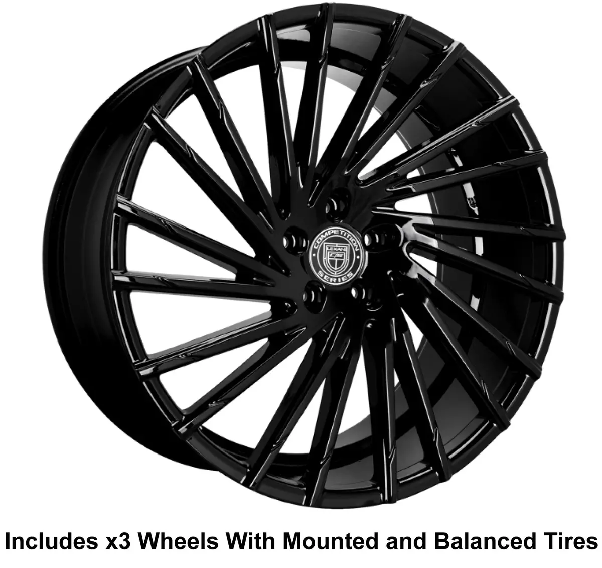 Lexani Wraith Slingshot 22" Front 24" Rear Wheel And Tire Package 1
