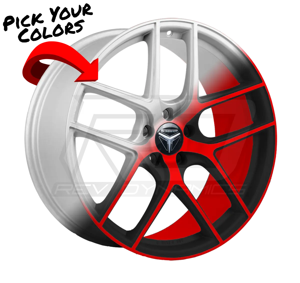 Polaris Slingshot 18X7.5" Front And 20X9" Rear Wheel Powder Coating Service 1