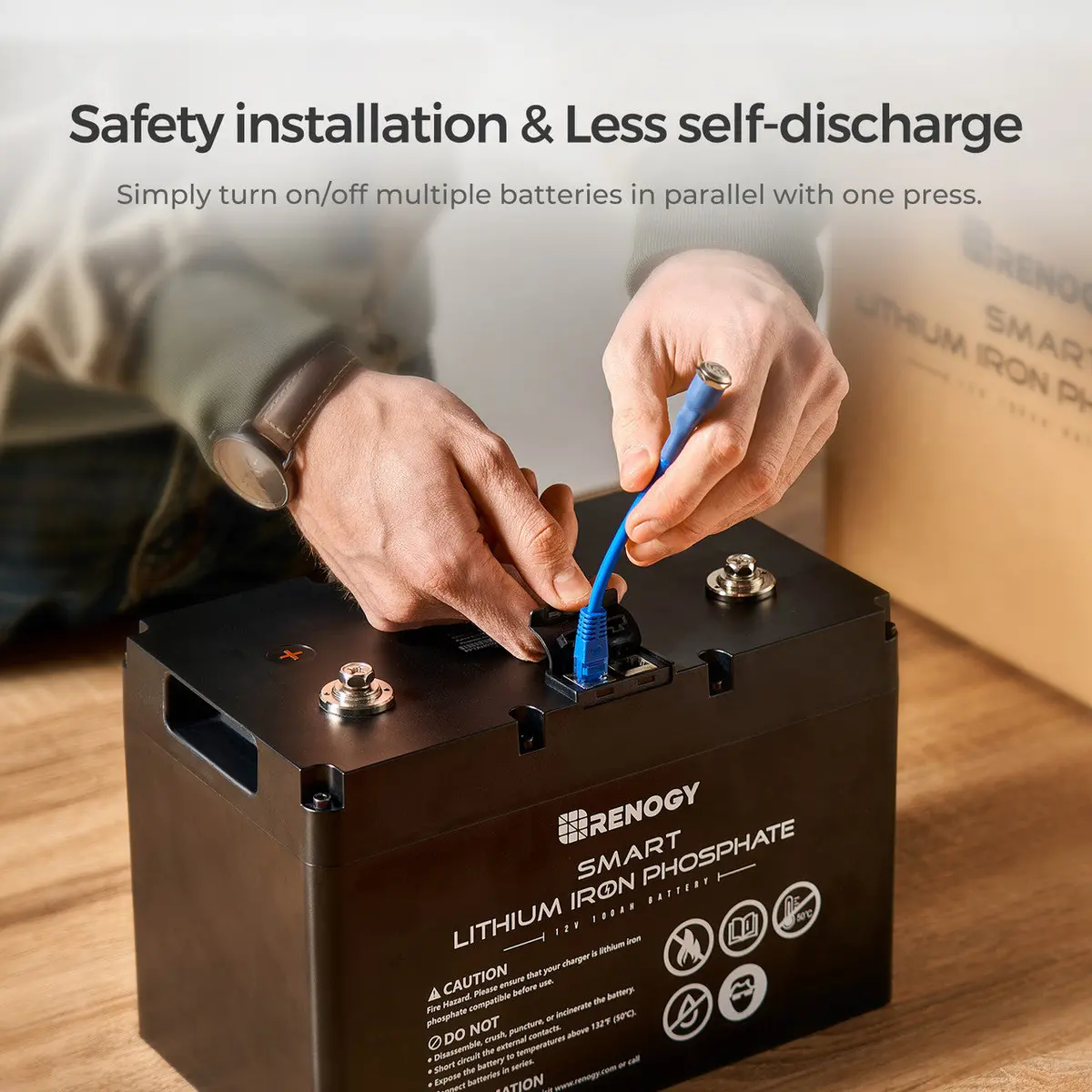 Renogy 12V 100Ah Smart Lithium Iron Phosphate Battery 5