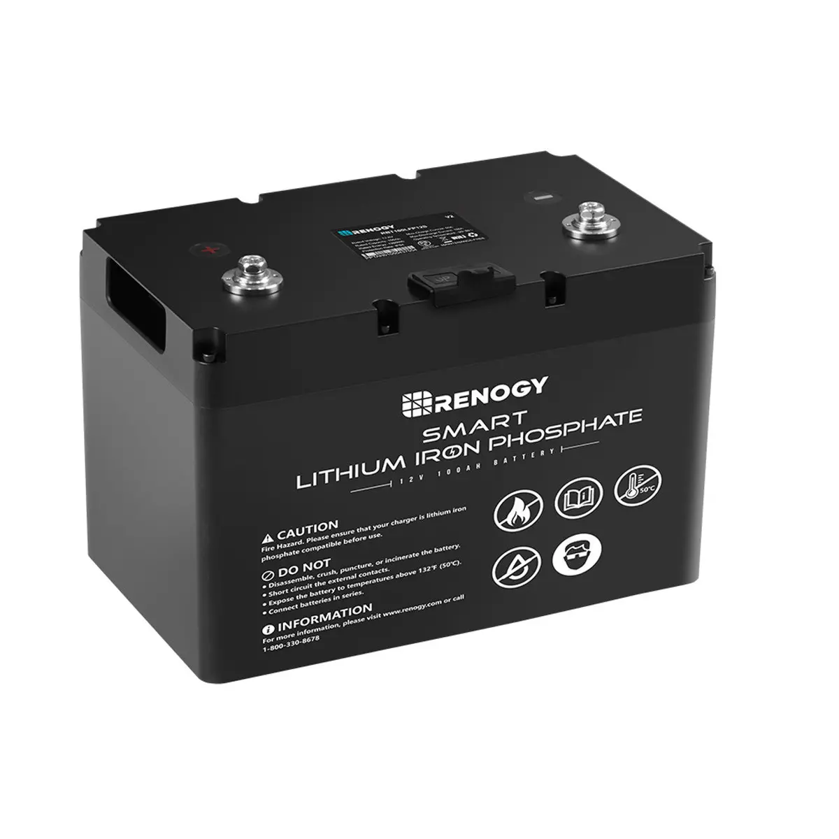 Renogy 12V 100Ah Smart Lithium Iron Phosphate Battery 1