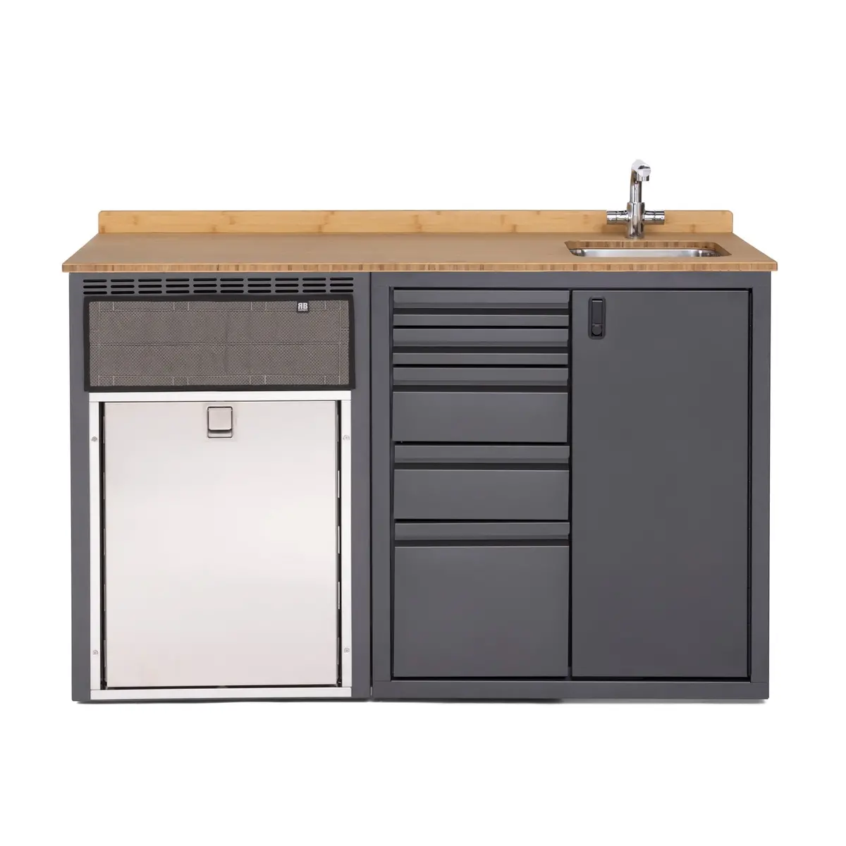 Rb Components 56In Galley - Isotherm 85 Fridge Base Cabinet - Drawer System 3