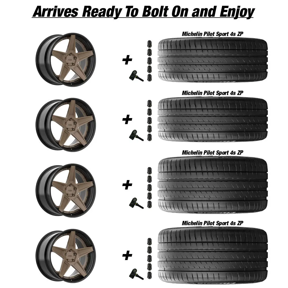 Forgedlite Rs20 C8 Corvette Z06 20X10" Front 21X13" Rear Wheel And Tire Package 2
