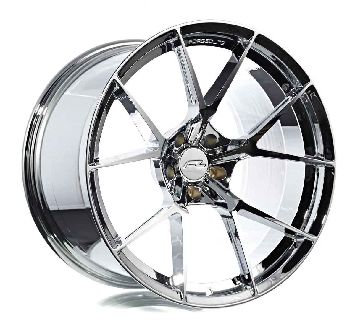 Forgedlite Mc5 C8 Corvette Z06 20X10" Front 21X13" Rear Wheel And Tire Package - Chrome 1
