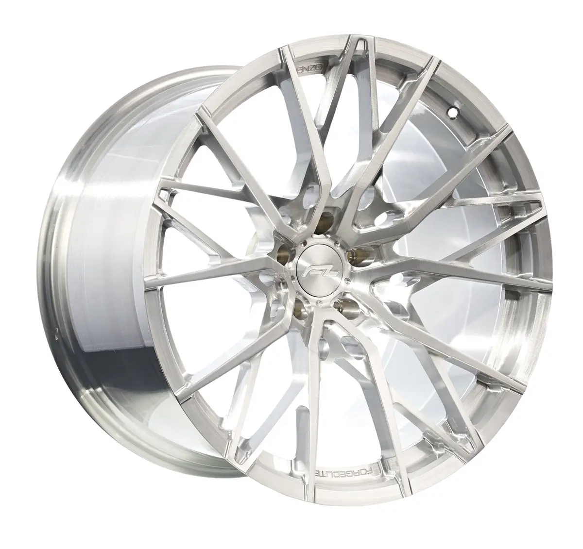 Forgedlite Mc20 C8 Corvette Z06 20X10" Front 21X13" Rear Wheel And Tire Package - Brushed Aluminum 1