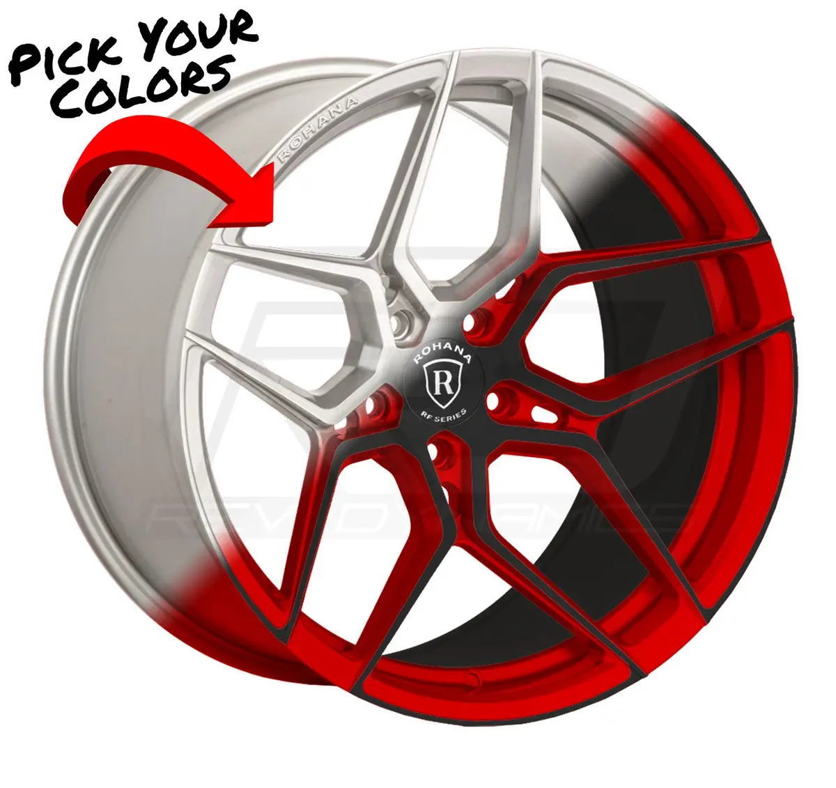 Rohana Rfx11 C8 Corvette 20X9" Front 21X12" Rear Wheel And Tire Package 1