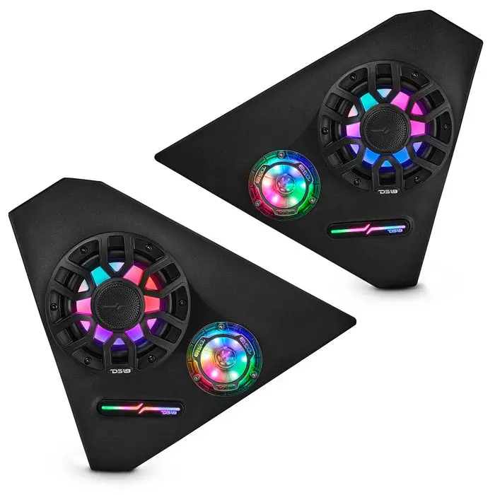 Polaris Slingshot Front Kick Panel Speaker Pods Loaded | 2 X Nxl-Iq6/Bk & 2 X Pro-Tw1ld And Digital Led Lights | 2015 - Current 1