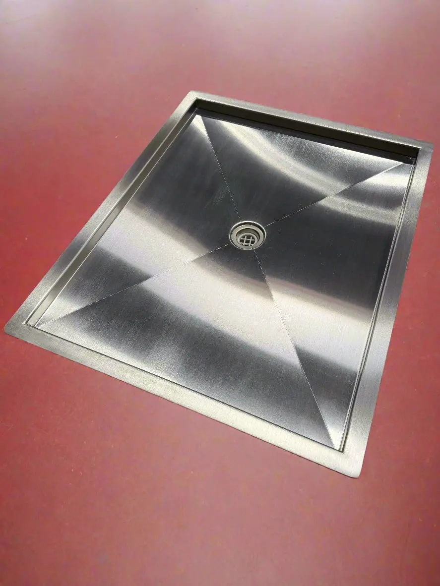 Tetravan In-Floor Shower Pan Stainless Steel 4