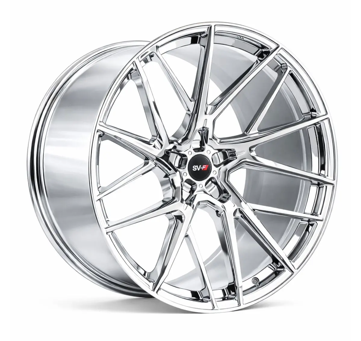 Savini Sv-F6 C8 Corvette 20X9" Front 21X12" Rear Wheel And Tire Package - Chrome 1