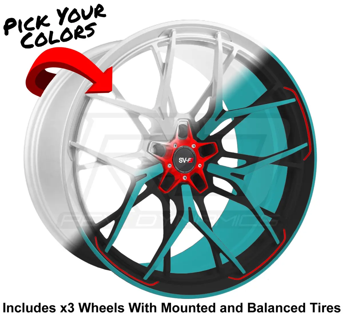 Savini Sv1 R3 Slingshot 20" Super Wide Rear (345 Or 335) Wheel And Tire Package 1