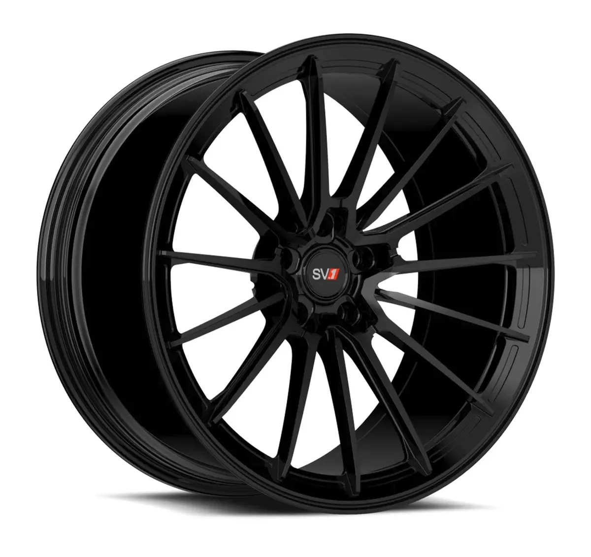 Savini Sv1 R2 Slingshot 20" Super Wide Rear (345 Or 335) Wheel And Tire Package - Gloss Black 1