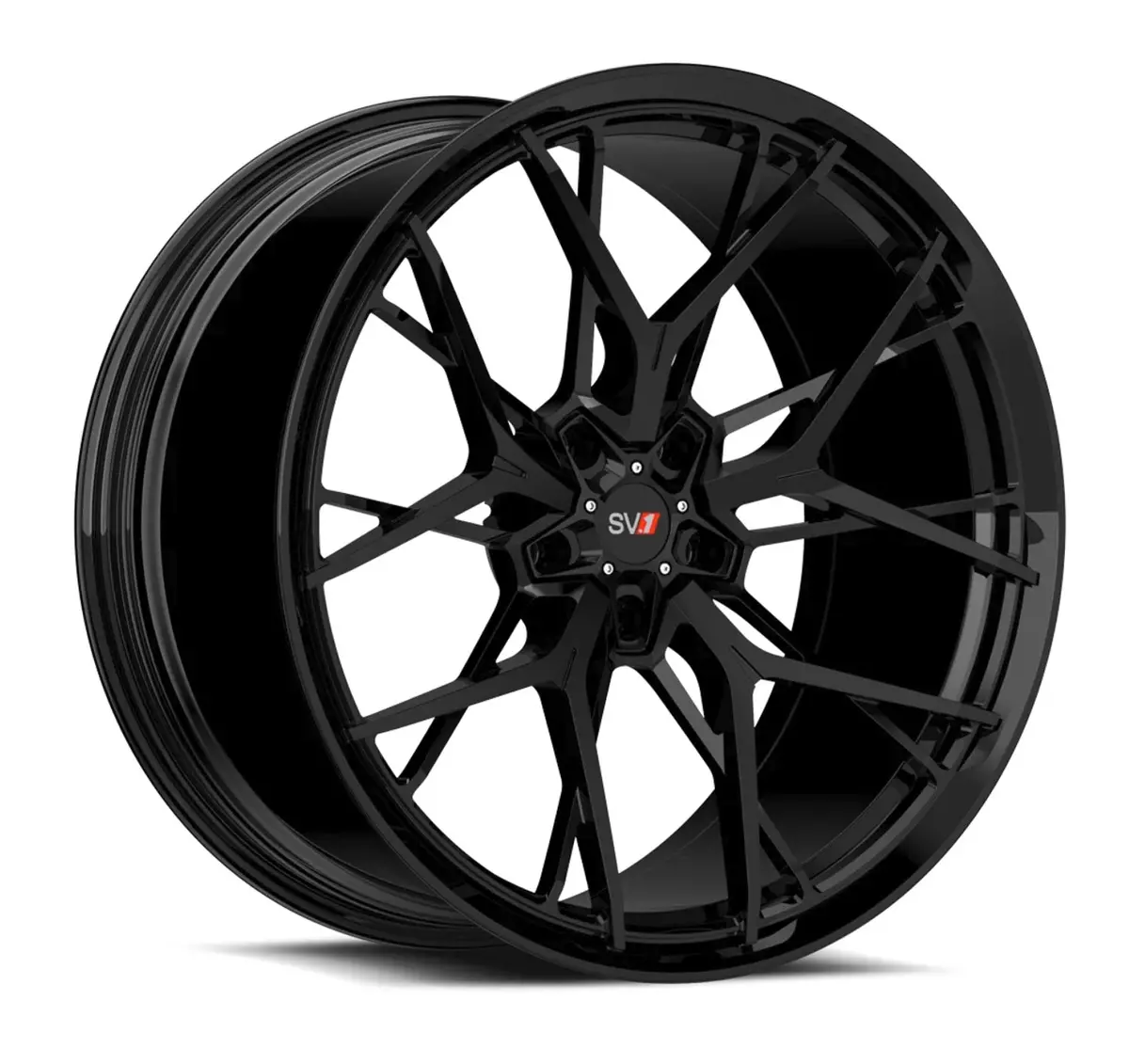 Savini Sv1 R3 Slingshot 20" Super Wide Rear (345 Or 335) Wheel And Tire Package - Gloss Black 1