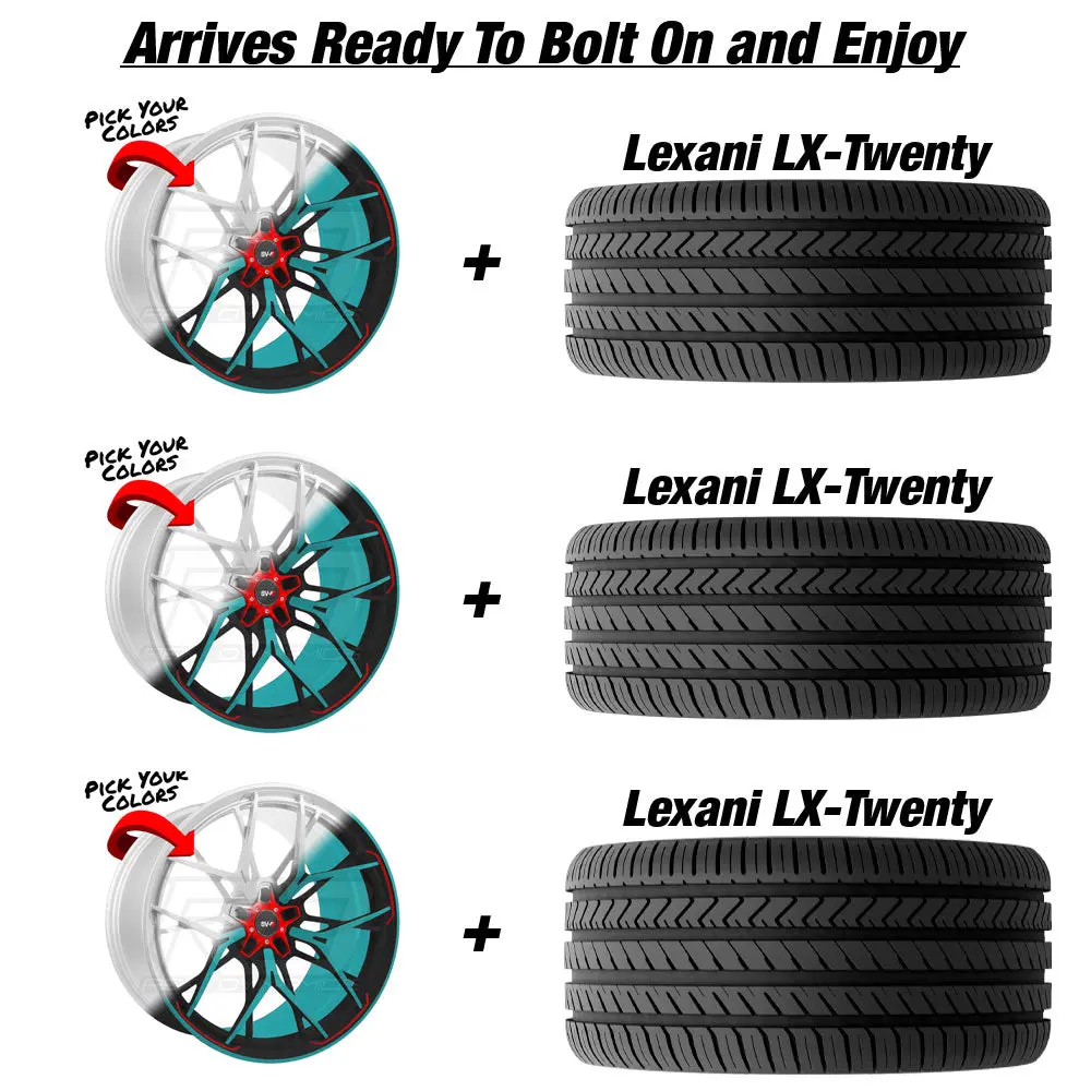 Savini Sv1 R3 Slingshot 20" Super Wide Rear (345 Or 335) Wheel And Tire Package 1