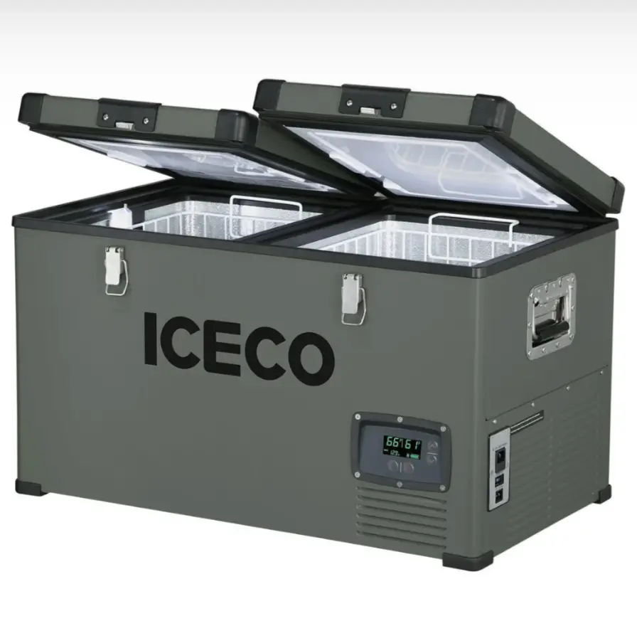 Iceco Vl60 Dual Zone Metal Fridge Freezer With Cover 1