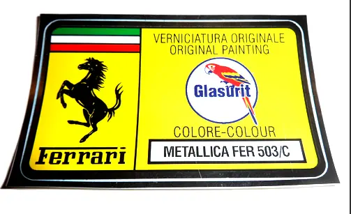 Paint Code Sticker (Metallica Fer 503/C) 	Fer02060 1