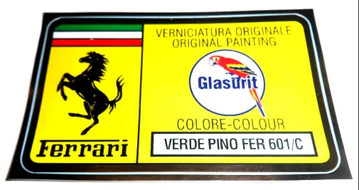 Paint Code Sticker (Verde Pino Fer 601/C) 	Fer02070 1