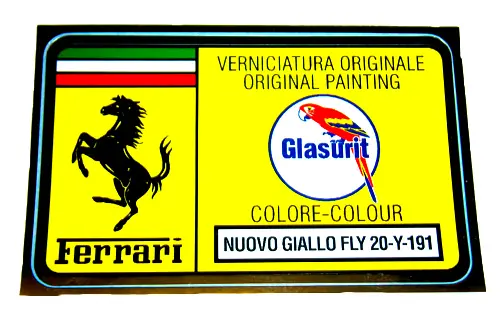 Paint Code Sticker (Nuovo Giallo Fly 20-Y-191) 	Fer02075 1