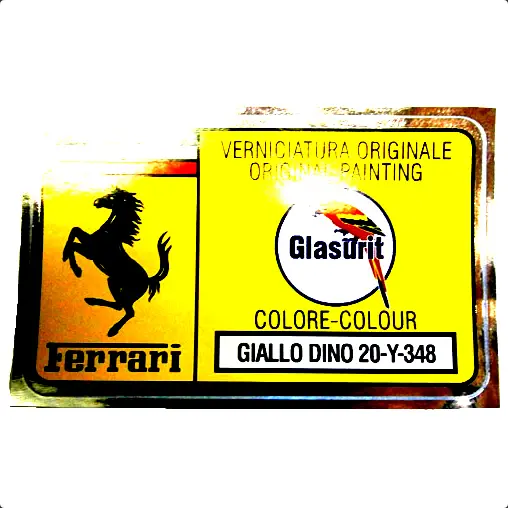 Paint Code Sticker (Giallo Dino 20-Y-348) 	Fer02105 1