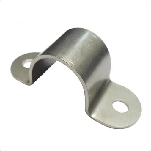 High Quality Front Torsion Bar 'D' Rubber Bracket Uprated: Stainless Steel To Be Used With 108746 (308: All) 	106577S 1