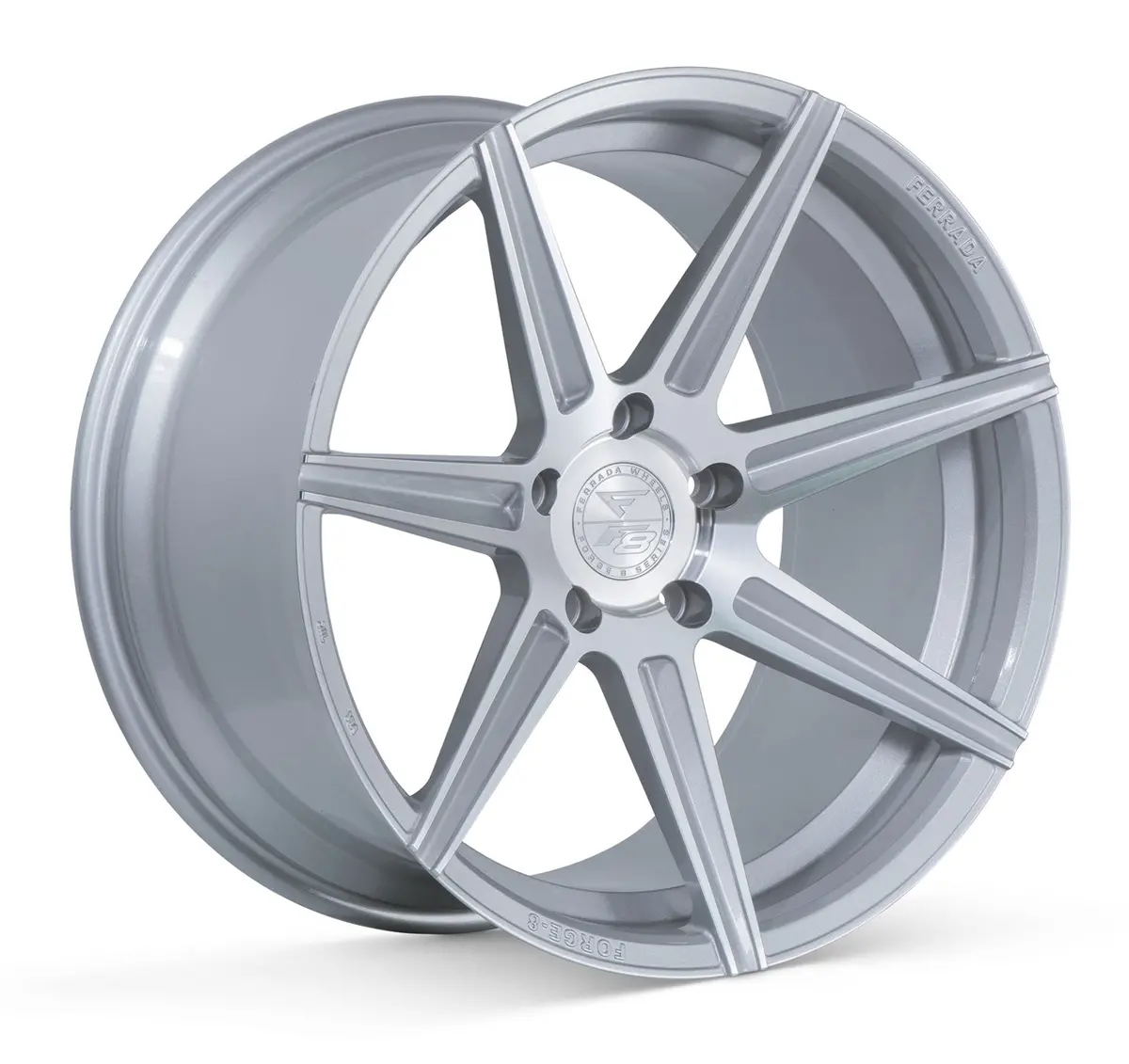 Ferrada Fr7 Tesla Model 3 20" Front And Rear Wheel And Tire Package - Machine Silver 1