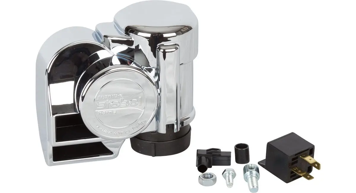 Stebel Chrome Nautilus Compact Tuning Electric Air Horn 1