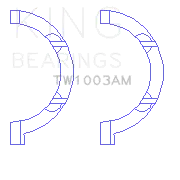 King Engine Bearings Tw1003am Thrust Washer Set For Chrysler Hemi 345, 370; Bimetal (Aluminum Base) 1