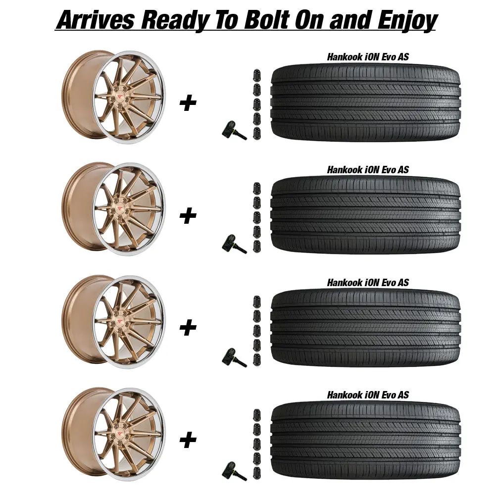 Ferrada Cm2 Tesla Model 3 20" Front And Rear Wheel And Tire Package - Brushed Cobre 3