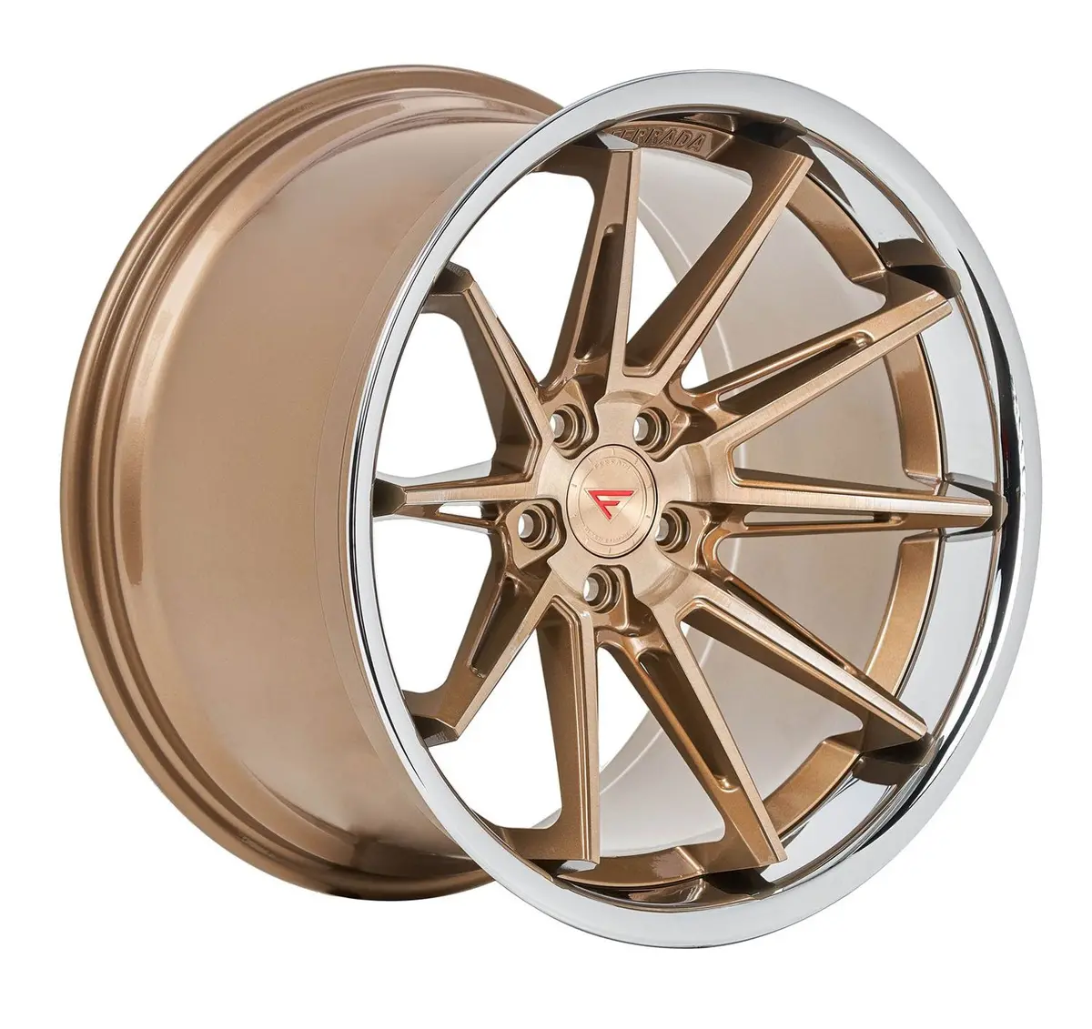 Ferrada Cm2 Tesla Model 3 20" Front And Rear Wheel And Tire Package - Brushed Cobre 1