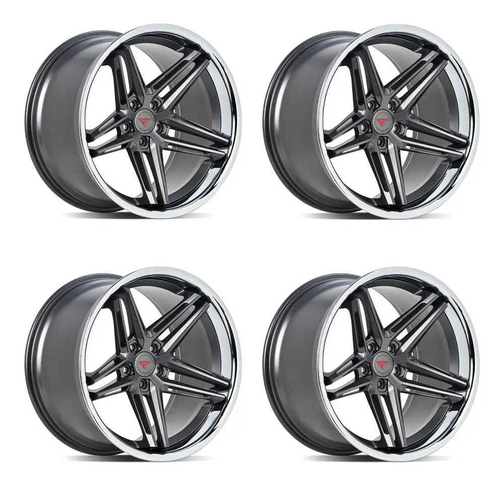 Ferrada Cm1 Tesla Model 3 20" Front And Rear Wheel And Tire Package - Graphite 2