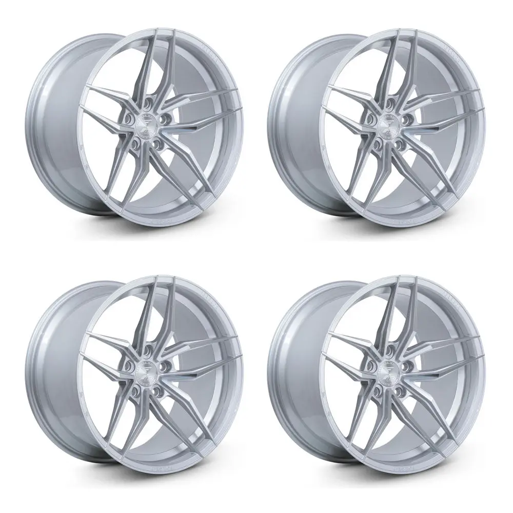 Ferrada Fr5 Tesla Model 3 20" Front And Rear Wheel And Tire Package - Machine Silver 2