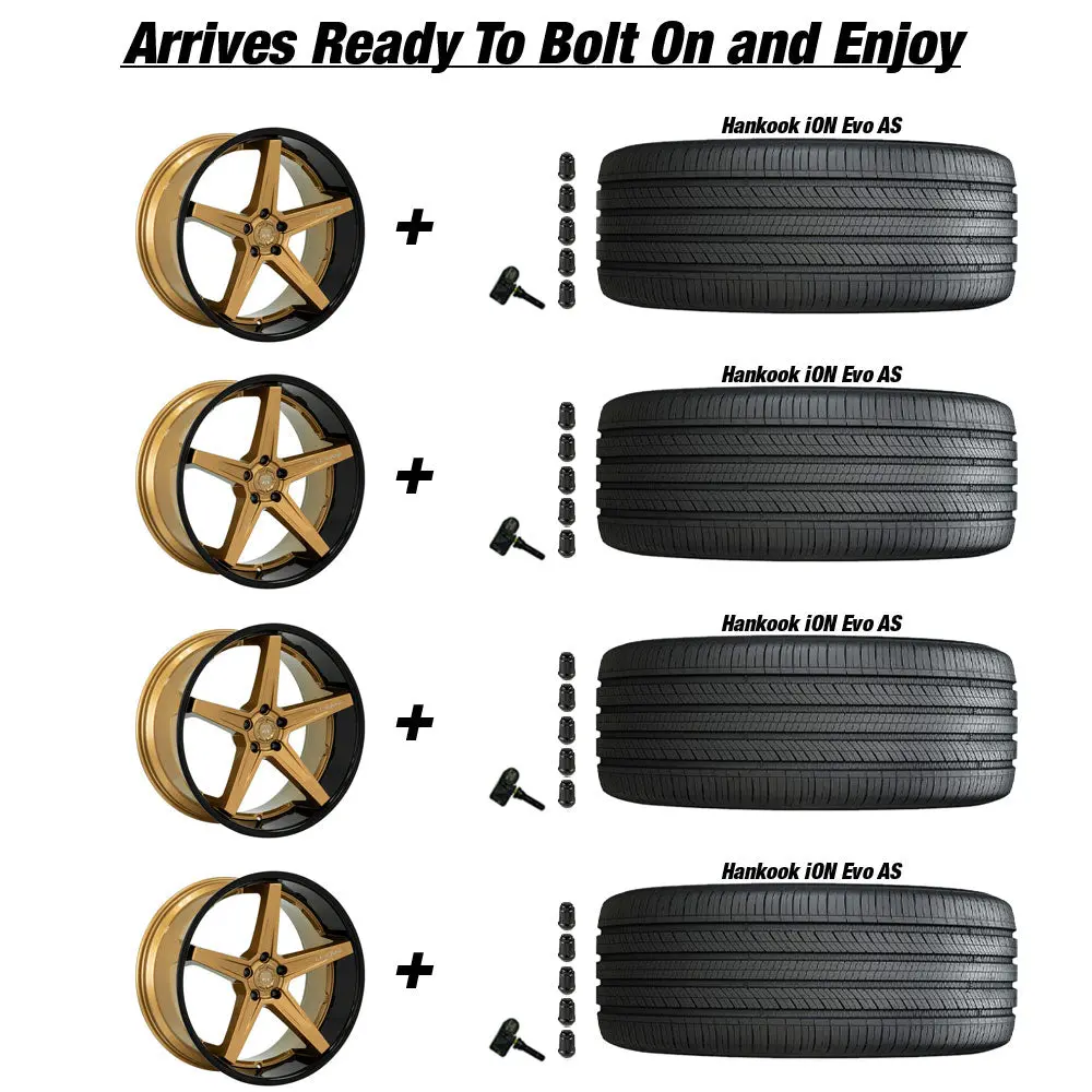 Lexani Savage Tesla Model 3 20" Front And Rear Wheel And Tire Package - Bronze 3