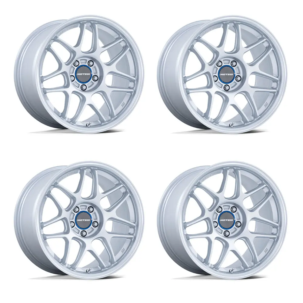 Motegi Tsubaki Tesla Model 3 18" Front And Rear Wheel And Tire Package - Hyper Silver 4