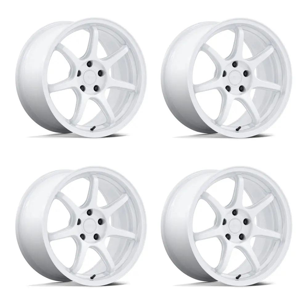 Rotiform Bpu Tesla Model 3 19" Front And Rear Wheel And Tire Package - Gloss White 1