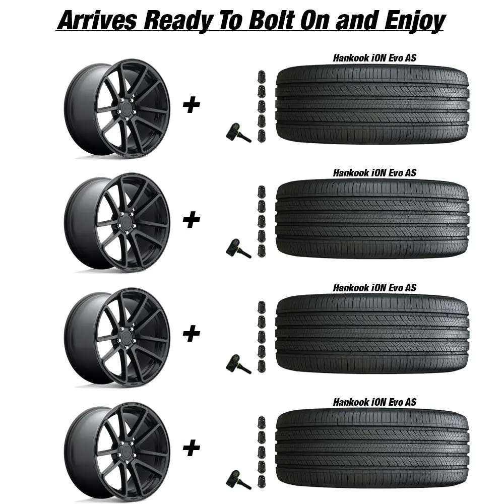 Rotiform Spf Tesla Model 3 19" Front And Rear Wheel And Tire Package - Matte Black 4