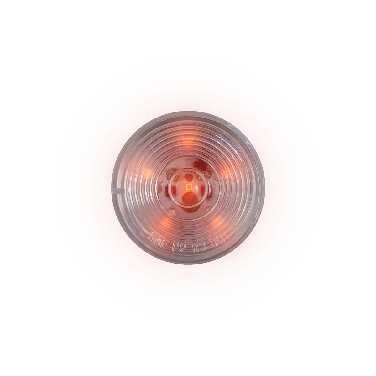 Uni-Bond Lighting Led2000c-6R Led 2" Rd Marker Clear Lens Lamp Red - 6-Dio 1