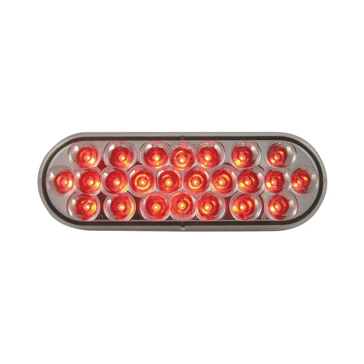 Uni-Bond Lighting Led2238c-24R Led Oval Sttp Clear Lens Lamp Red - 24-Dio 1