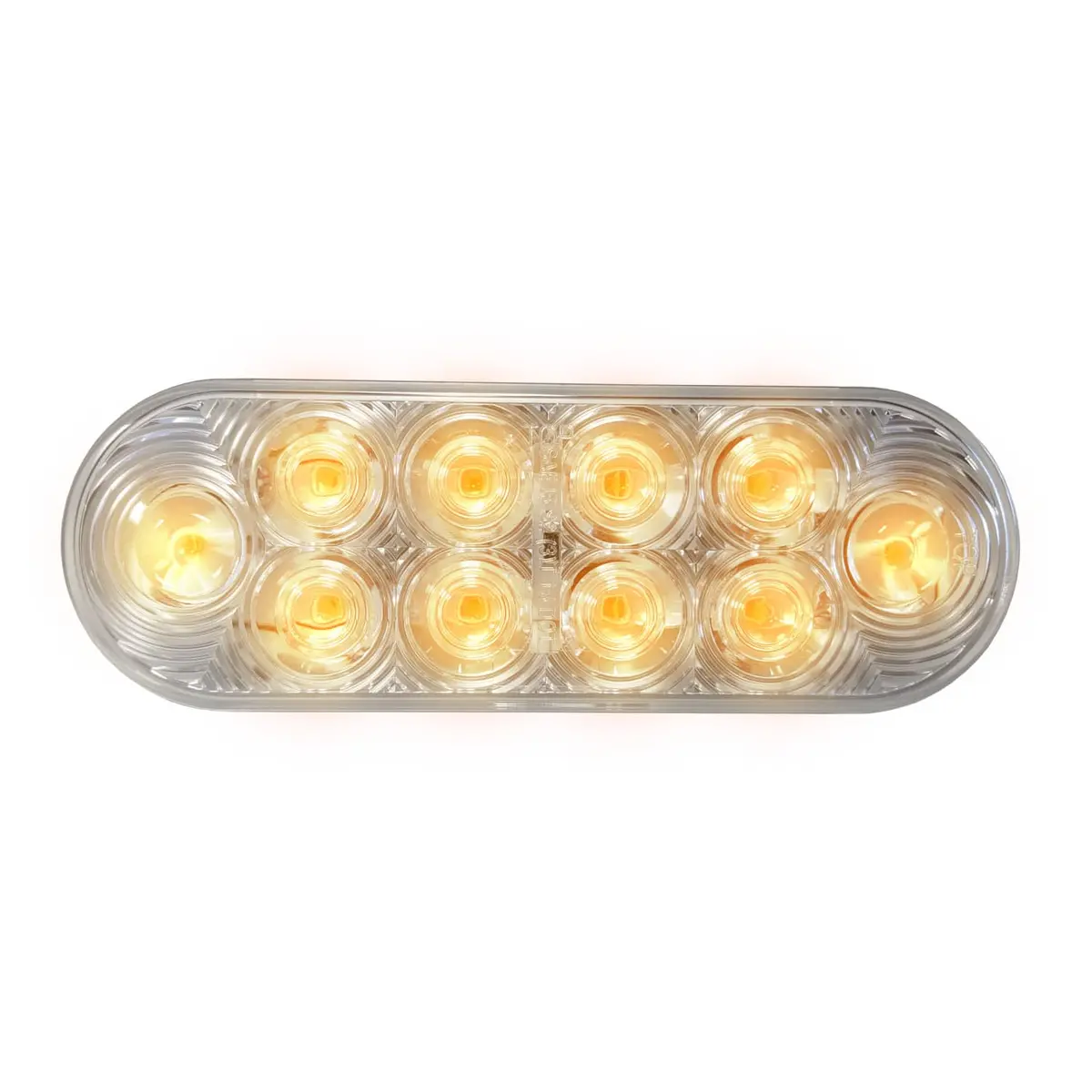 Uni-Bond Lighting Led2238cs-10A Led Oval Signal/Park Clear Lens Lamp Amber - 10-Dio 1