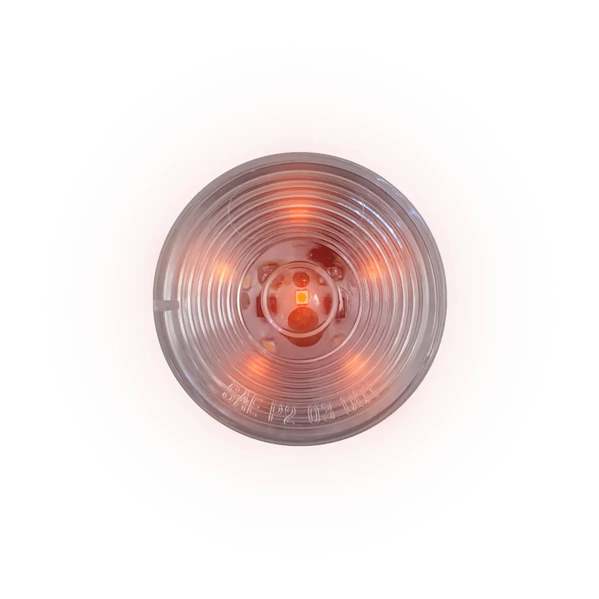 Uni-Bond Lighting Led2500c-6R Led 2.5" Rd Marker Clear Lens Lamp Red - 6-Dio 1