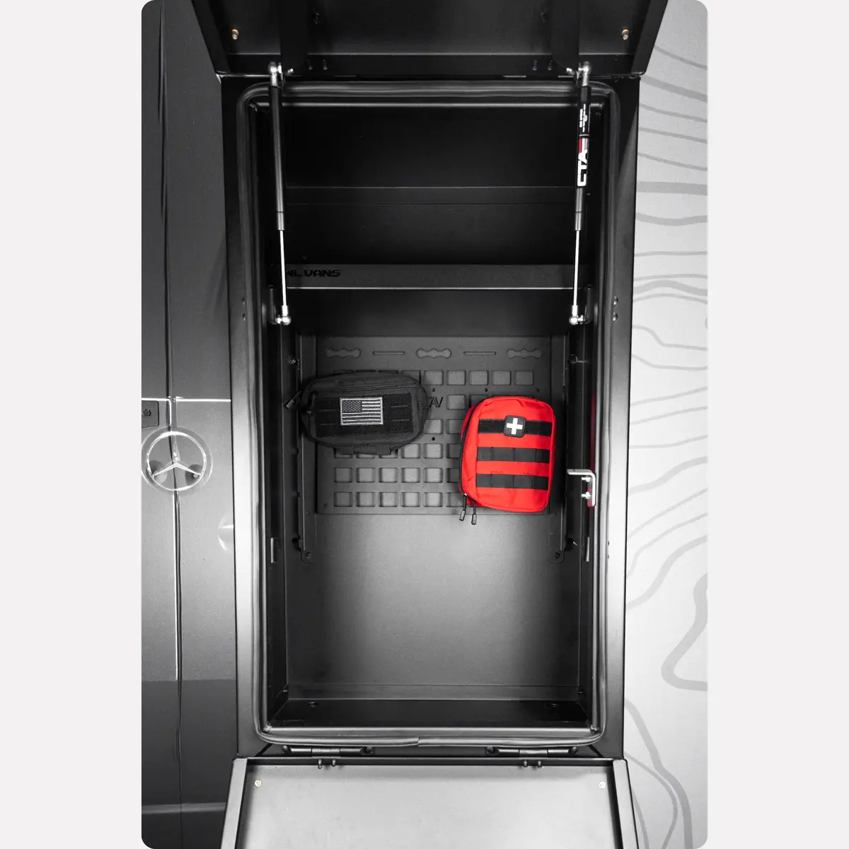 Canyon Adventure Vans Owl Vans Rear Storage Box Molle Panel 1