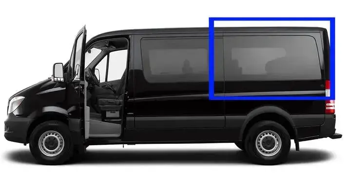 Vwd Mercedes Sprinter Van Fixed Window 2007+ Driver Side Rear Quarter 144"Wb (Sl104-F) 1