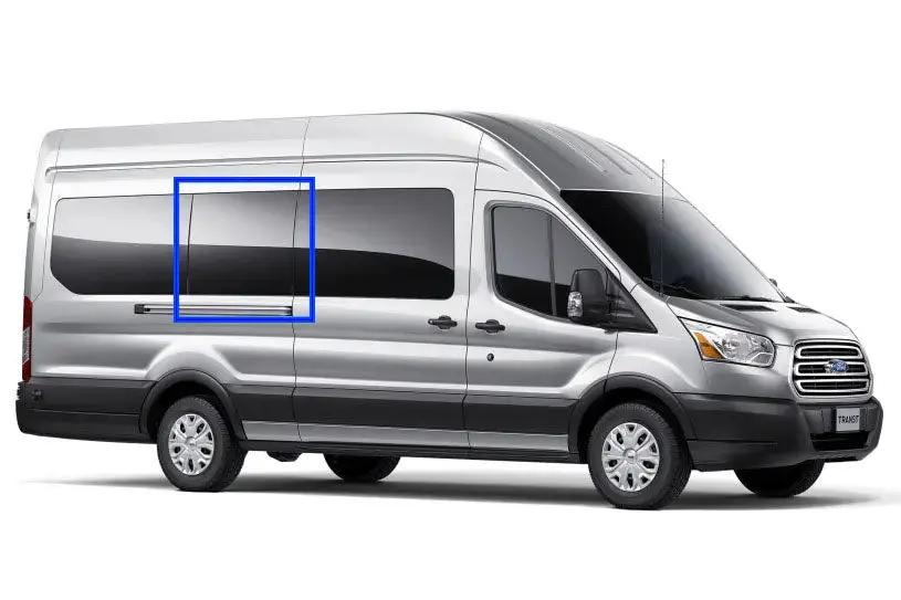 Vwd Ford Transit Van Fixed Window Medium / High Roof 2015+ Passenger Side Middle (148"/148"Ext Wb) (Tr202-F) 1