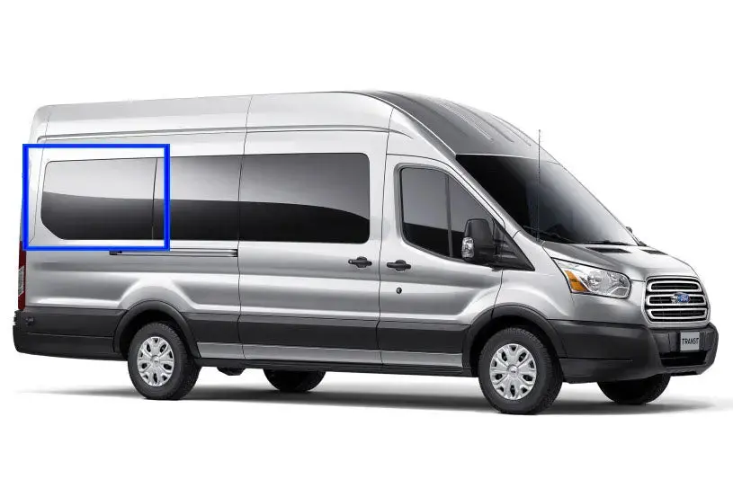 Vwd Ford Transit Van Fixed Window Medium / High Roof 2015+ Passenger Side Rear Quarter 148" Ext Wb (Tr203-F) 1