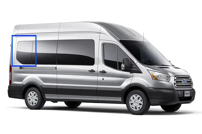 Vwd Ford Transit Van Fixed Window Medium / High Roof 2015+ Passenger Side Rear Quarter 148"Wb (Tr204-F) 1