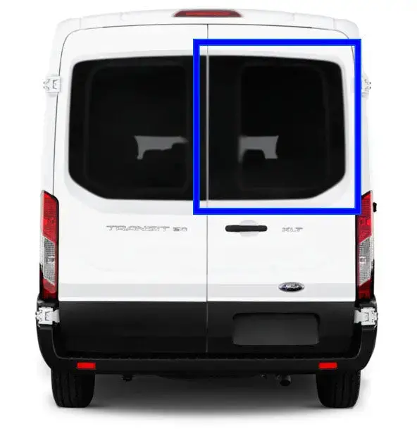 Vwd Ford Transit Van Fixed Window Medium / High Roof 2015+ Passenger Side Rear Cargo Door (Tr215-F) 1