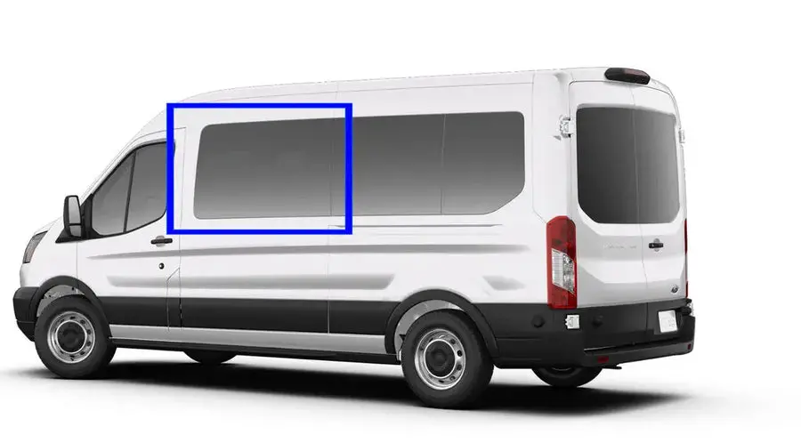 Vwd Ford Transit Van Fixed Window Medium / High Roof 2015+ Driver Side Forward (Tl201-F) 1