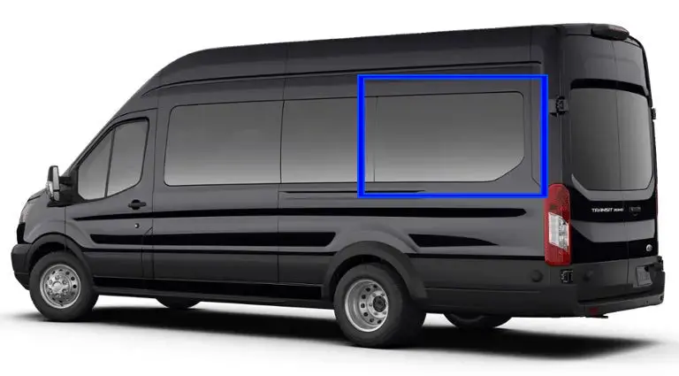Vwd Ford Transit Van Fixed Window Medium / High Roof 2015+ Driver Side Rear Quarter 148" Ext Wb (Tl203-F) 1