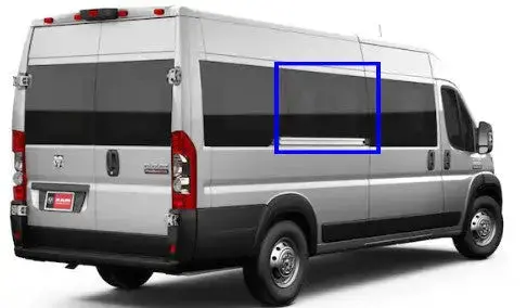 Vwd Ram Promaster Van Fixed Window 2014+ Passenger Side Middle (159"/159"Ext Wb) (Rr302-F) 1