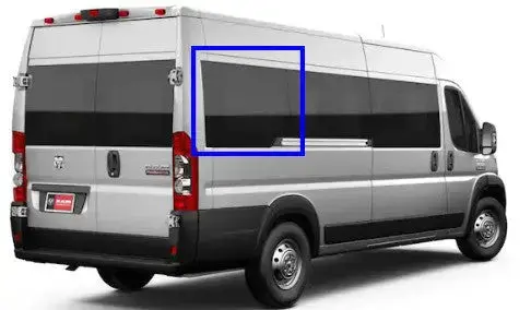 Vwd Ram Promaster Van Fixed Window 2014+ Passenger Side Rear Quarter 159"Ext Wb (Rr303-F) 1