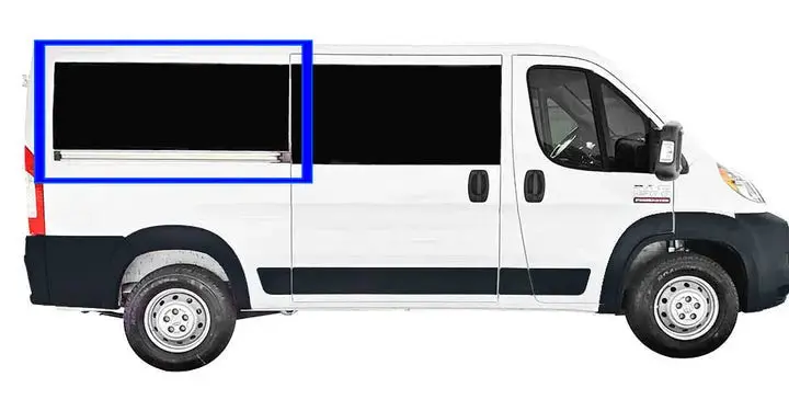 Vwd Ram Promaster Van Fixed Window 2014+ Passenger Side Rear Quarter 136"Wb (Rr305-F) 1