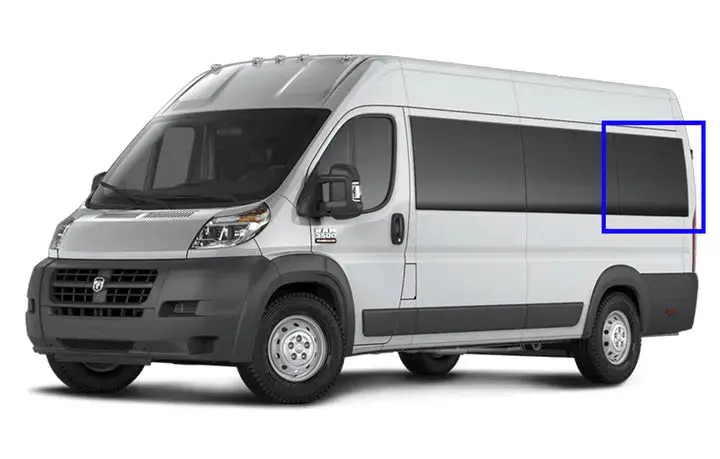 Vwd Ram Promaster Van Fixed Window 2014+ Driver Side Rear Quarter 159"Wb (Rl304-F) 1