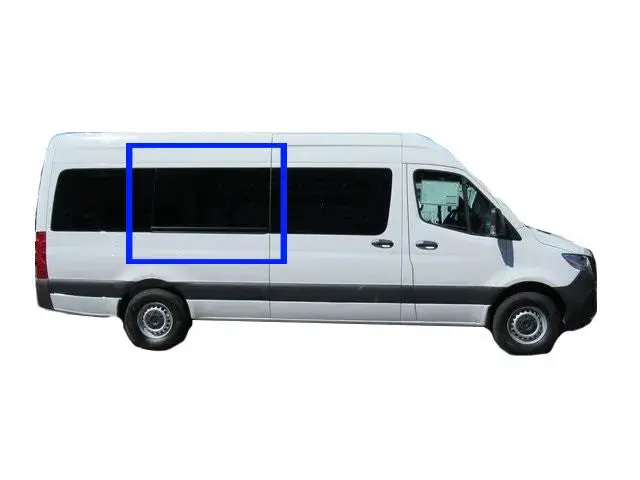 Vwd Mercedes Sprinter Van Fixed Window 2007+ Passenger Side Middle (Sr102-F) 1